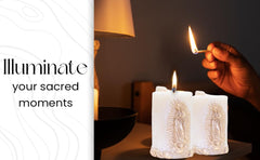 KANICA customizable label religious candle for baptisms and weddings