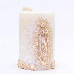 KANICA Virgen de Guadalupe scented candle with rose aroma for devotional spaces