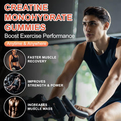 KAOXNU Creatine Gummies close-up shows blueberry-strawberry flavor.