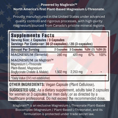 Kappa Nutrition MagBrain bottle shows 3-capsule serving for energy and recovery.