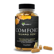 KaraMD Comfort Guard X24 bottle label shown for easy daily joint support.