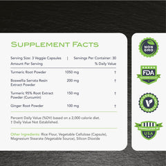 KaraMD Comfort Guard X24 capsules close-up highlighting turmeric and ginger.