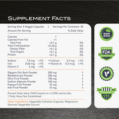 KaraMD Lectin Guard ingredients panel highlights bladderwrack and slippery elm for gut support.
