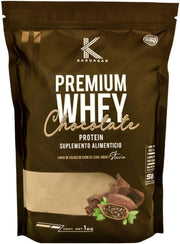 KARDAGAR Premium Whey Protein Chocolate tub showing 33 servings for post-workout fueling
