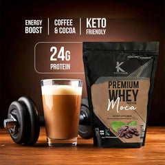 KARDAGAR Whey Protein Isolate Mocha serving demonstrates convenient training fuel
