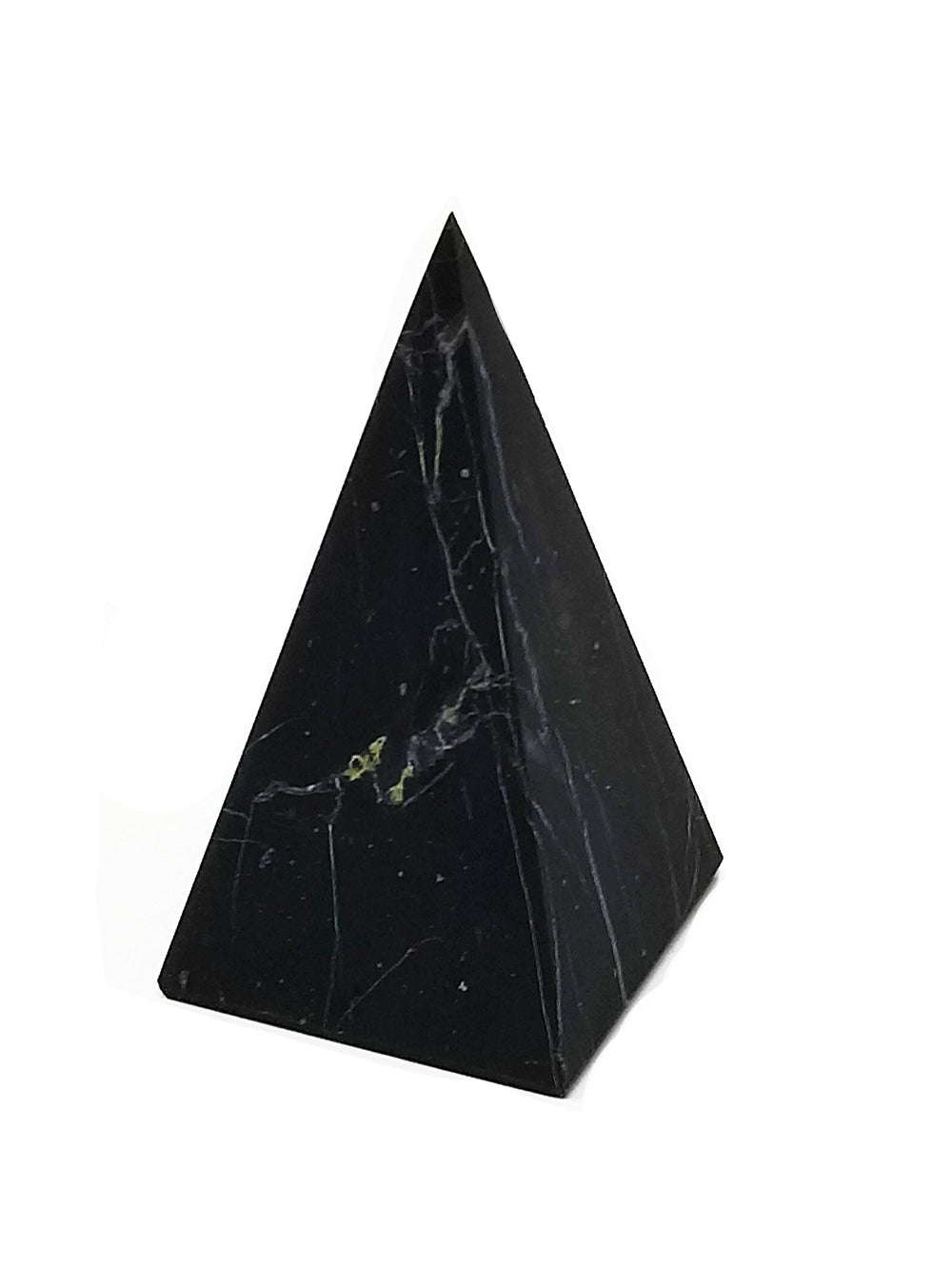 Karelia Creations Shungite XL Pyramid front view for grounding at your desk