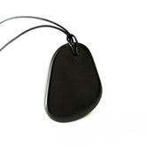 Karelian Heritage shungite protection necklace front view for grounding and balance.