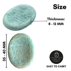 Karma Gems Amazonite meditation companion in hand enhances mindfulness.