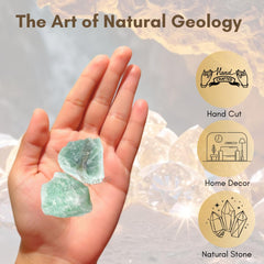 Karma Gems aventurina verde: piezas para joyería natural sin pulir.