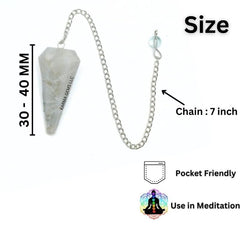 Karma Gems chakra-balancing pendulum helps focus during healing rituals