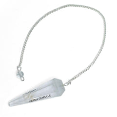 Karma Gems clear quartz pendulum for energy work and emotional clarity