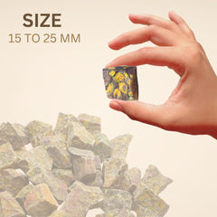 Karma Gems Leopardskin Jasper spiritual growth scene inspires focus.