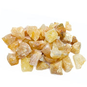 Karma Gems Golden Quartz raw stone ideal for tumbling and polishing projects.