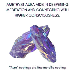 Karma Gems amethyst aura quartz rough stone for decorative sculpture