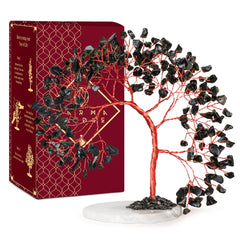 KARMAPLEDGE Black Obsidian Tree base showcases grounding artistry for any space.
