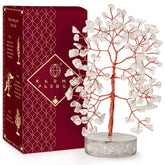 KARMAPLEDGE Crystal Tree base with clear quartz stones for balanced energy at home