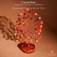 KARMAPLEDGE crystal tree bonsai feng-shui promotes harmony for home or office spaces.