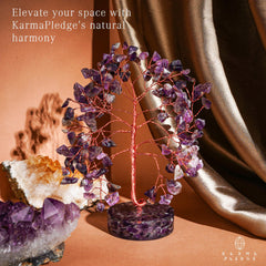 KARMAPLEDGE Crystal Tree branches shimmer with crystals for visual serenity.