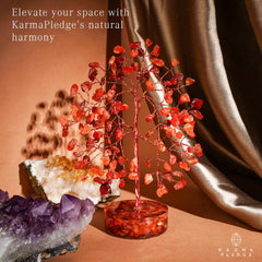 KARMAPLEDGE handmade crystal tree ornament invites mindful arrangement and decorative charm.