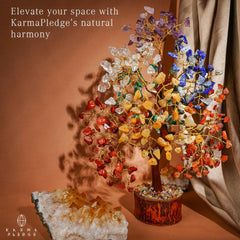 KARMAPLEDGE manifestation card with crystal tree guiding intentions