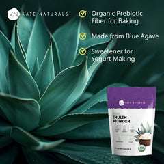 Measuring spoon with Kate Naturals inulin for precise daily fiber addition