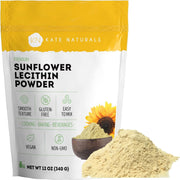 Kate Naturals sunflower lecithin powder bottle ready for baking and emulsification