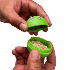 Kavafied AluBall in cup ready to enjoy a smooth kava.