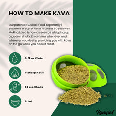 Kavafied KAVA BATI packaging showcases noble Fijian kava quality.