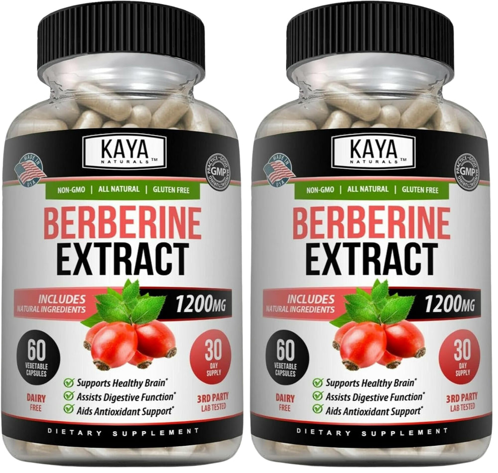 Kaya Naturals Berberine HCL bottle front, suggesting immune support