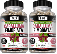Kaya Naturals Caralluma Fimbriata bottle front promoting endurance support.