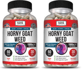 Kaya Naturals Horny Goat Weed bottle shows premium herbal blend for daily vitality.