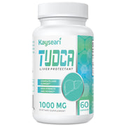 Kayseari Tudca bottle with label highlighting 1000mg for liver support.