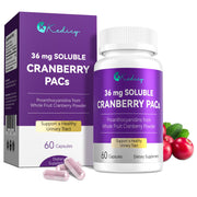 Kedicy Cranberry Pills main pack shows a 60-count bottle for daily urinary tract health