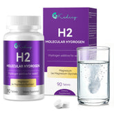 Kedicy hydrogen tablets dissolving in water for a refreshing, antioxidant-infused sip.