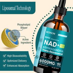 KEDISOM NAD pineapple flavor drops, pleasant taste for regular supplement routine.
