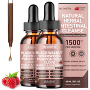 KEDISOM 24-in-1 wormwood tincture bottle label highlights raspberry flavor and alcohol-free formula.