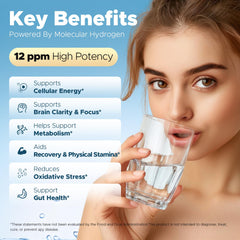 KEDISOM H2 tablets delivering 12ppm hydrogen in water for refreshing hydration
