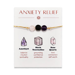 Kefley Anxiety Relief Bracelet with amethyst beads for calm focus and mindful moments.