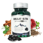 KEGECOL Shilajit bottle close-up highlighting fulvic acid and capsules for daily vitality