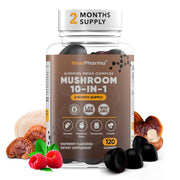 KeosPharma Road Trip Mushroom Gummies bottle for on-the-go focus.