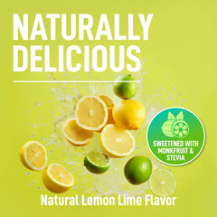Keppi Electrolytes Lemon Lime powder dissolving in water for quick refreshment.