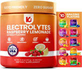 Keppi Electrolytes Raspberry Lemonade powder tub for sugar-free daily hydration