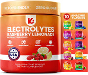 Keppi Electrolytes Raspberry Lemonade powder tub for sugar-free daily hydration
