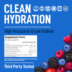 Keppi Mixed Berry Electrolytes prepared drink in glass after workout