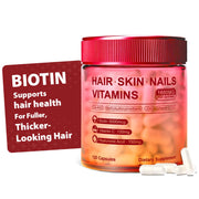 Kereeao Hair Skin Nails bottle pour supports easy daily beauty routine.