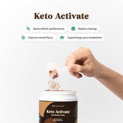 Keto Activate ingredient panel closeup shows vegan and gluten-free ingredients.