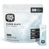 Keto Chow SALTT unflavored electrolyte packet ready for on-the-go hydration.