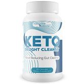 Keto Delight Cleanse bottle front view showing premium detox formula for digestion support