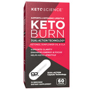 Keto Science Keto Burn bottle front showcasing energy-boosting exogenous ketones.