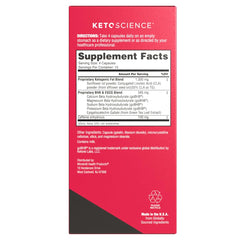 Keto Burn bottle side highlights BHB and EGCG for focus.